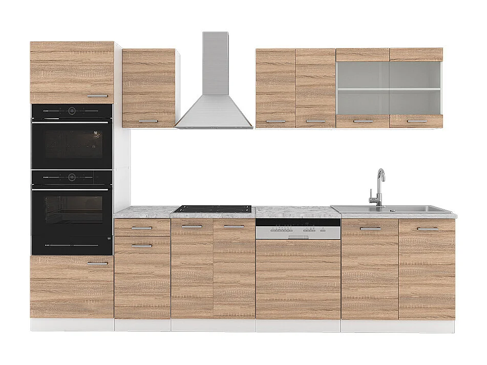 Cucina componibile sonoma 300x46x81.6 r-line