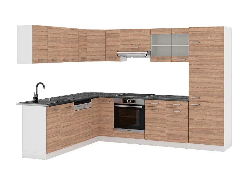 Cuisine en angle sonoma/blanc 287x60x81.6 r-line