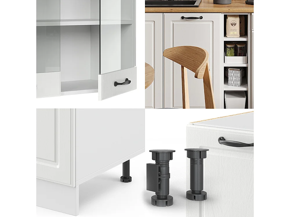 Cuisine blanc campagne/blanc 160x60x81.6 r-line