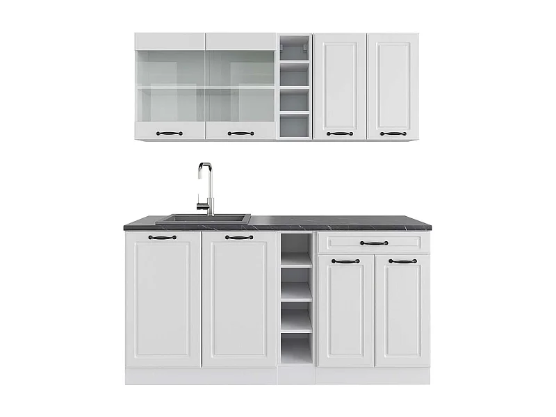 Cuisine blanc campagne/blanc 160x60x81.6 r-line