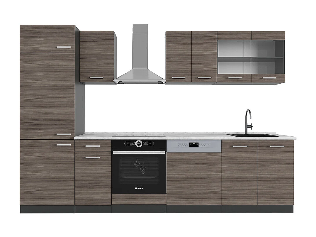 Cuisine gris noble/anthracite 300x60x81.6 r-line