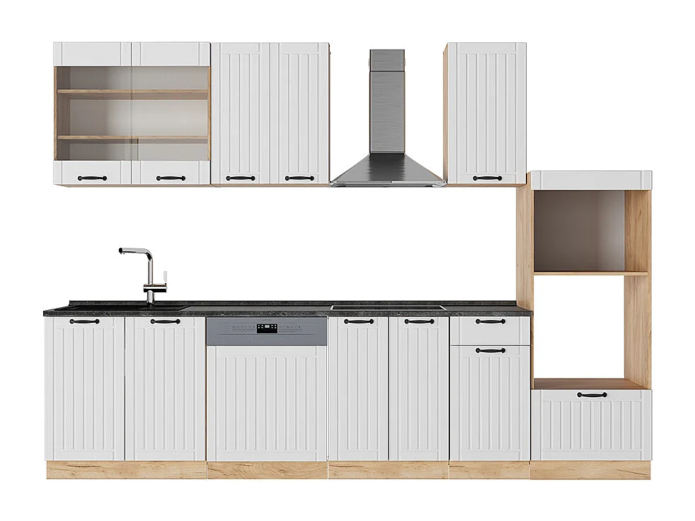 Cuisine blanc campagne 300x60x81.6 fame-line