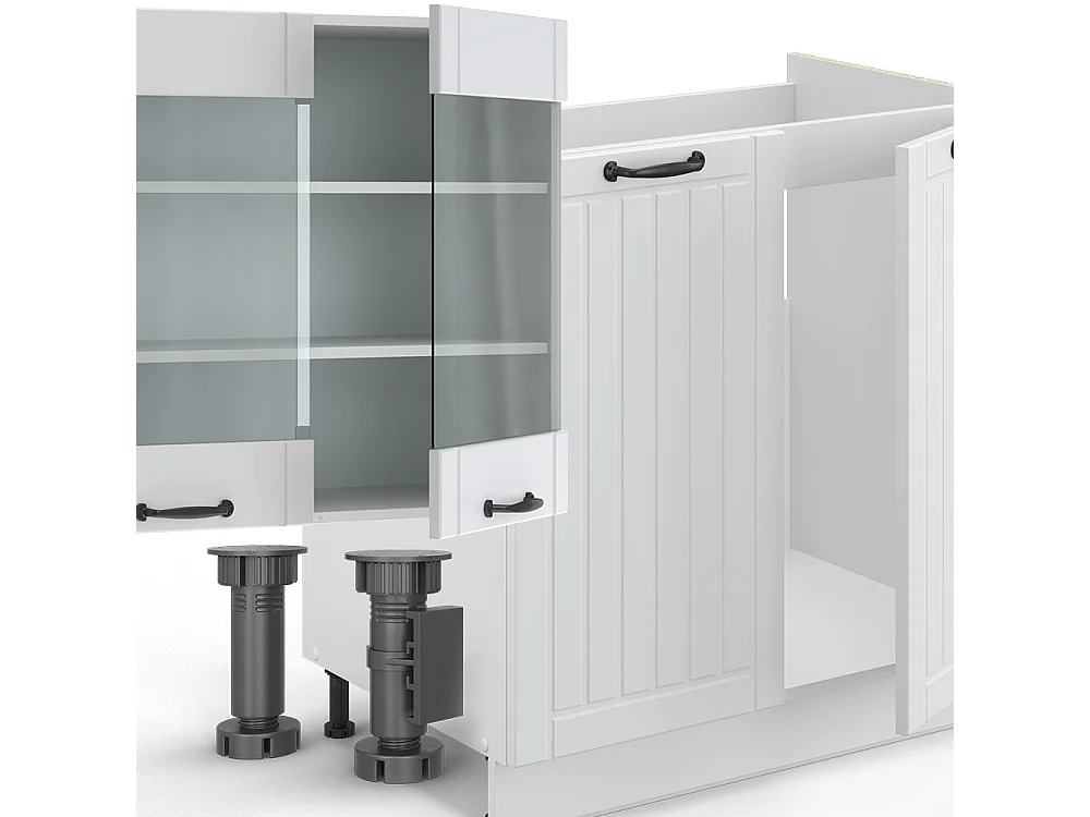 Cucina componibile casa di campagna bianca/bianco 300x46x81.6 fame-line