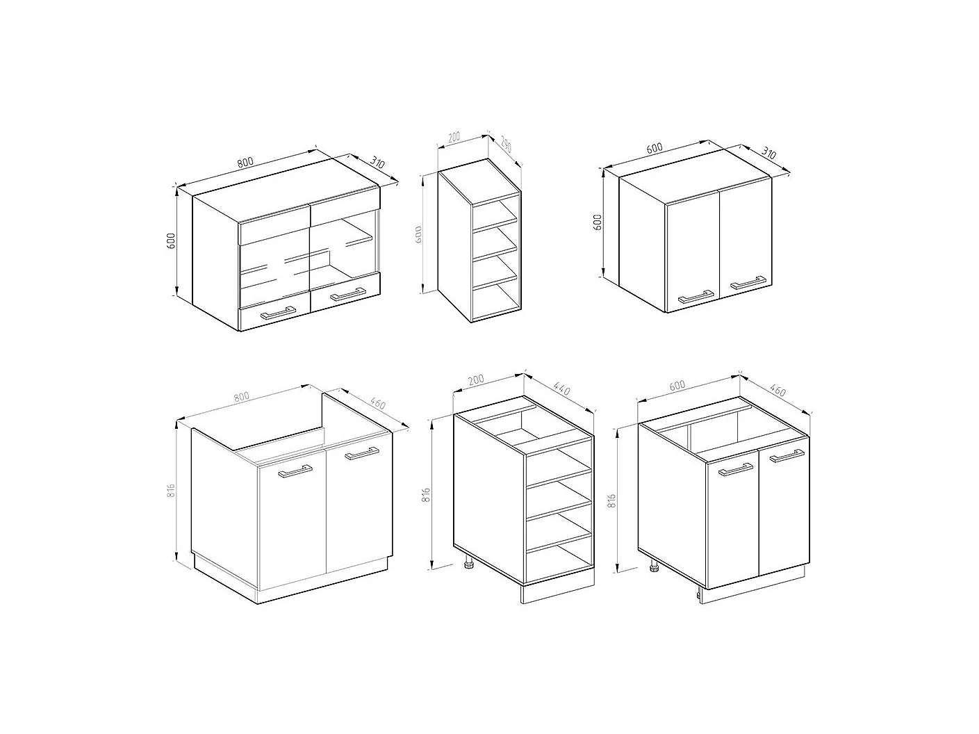 Singleküche rot hochglanz/anthrazit 160x60x81.6 r-line