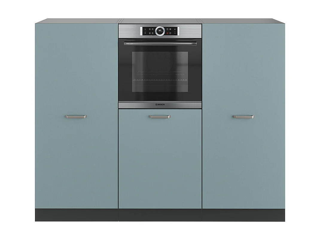 Bloc de cuisine bleu-gris/anthracite 180x46x81.6 r-line