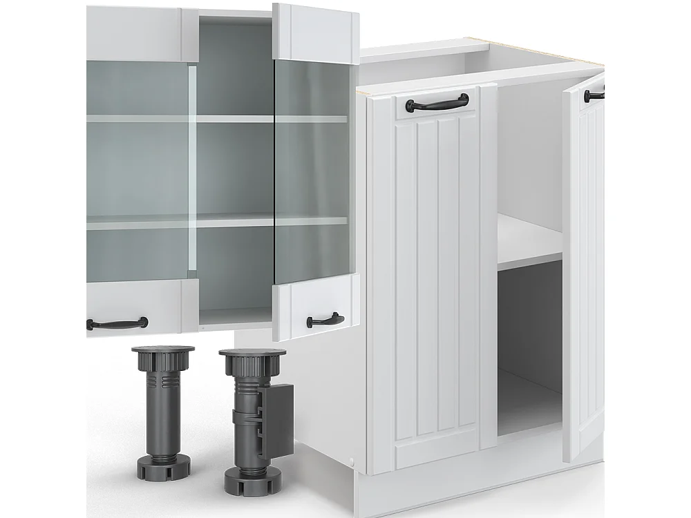 Cucina componibile casa di campagna bianca/bianco 300x46x81.6 fame-line