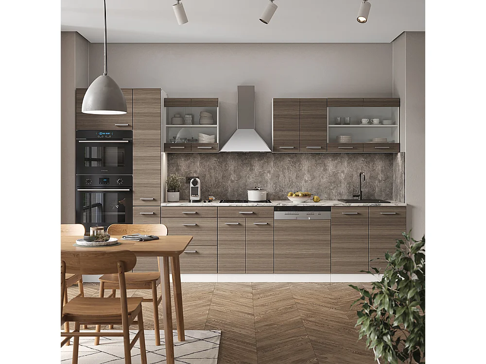 Cuisine gris noble/blanc 350x46x81.6 r-line