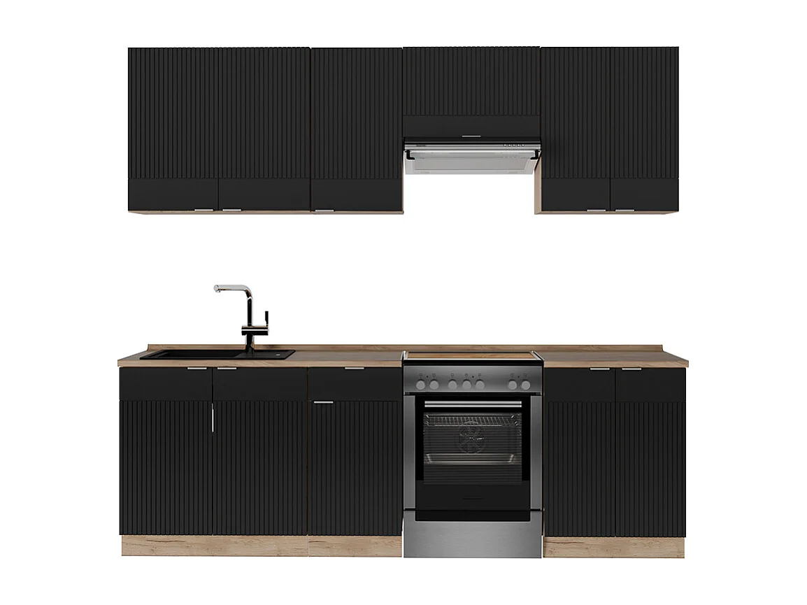 Kök svartrandig/goldkraft ek 240x60x81.6 fame-line