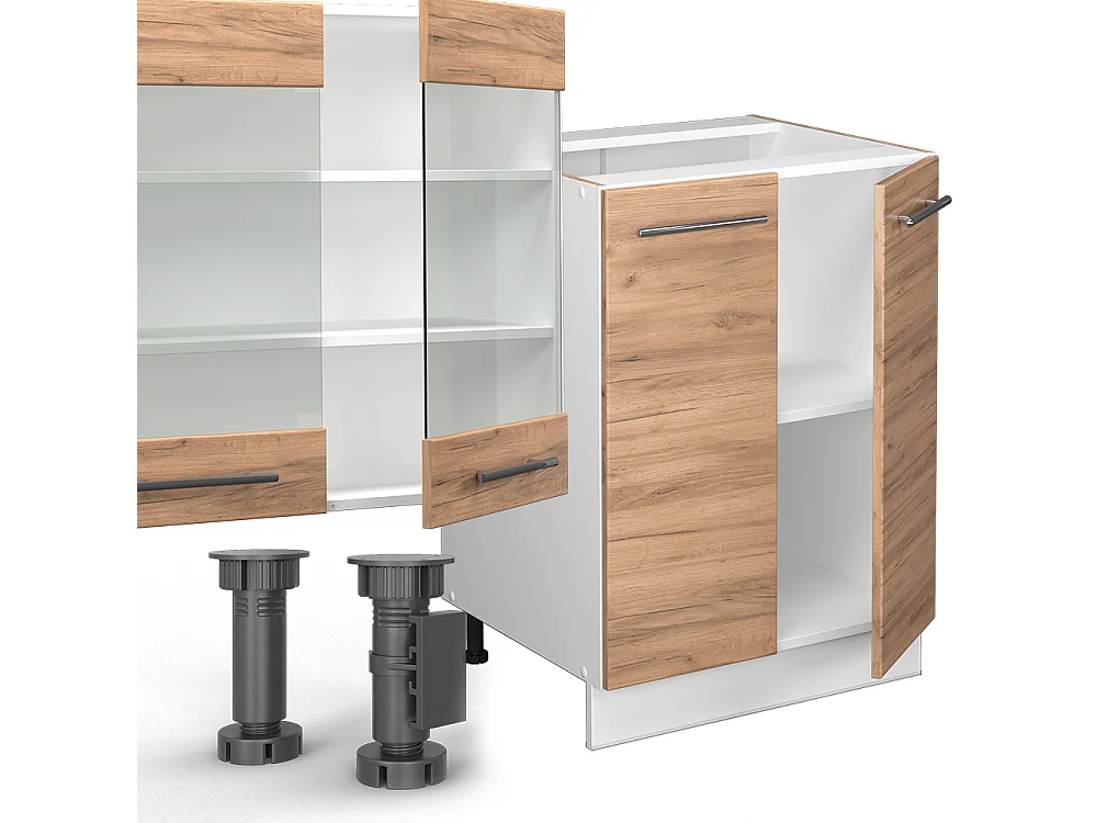 Cuisine chêne doré/blanc 300x60x81.6 fame-line