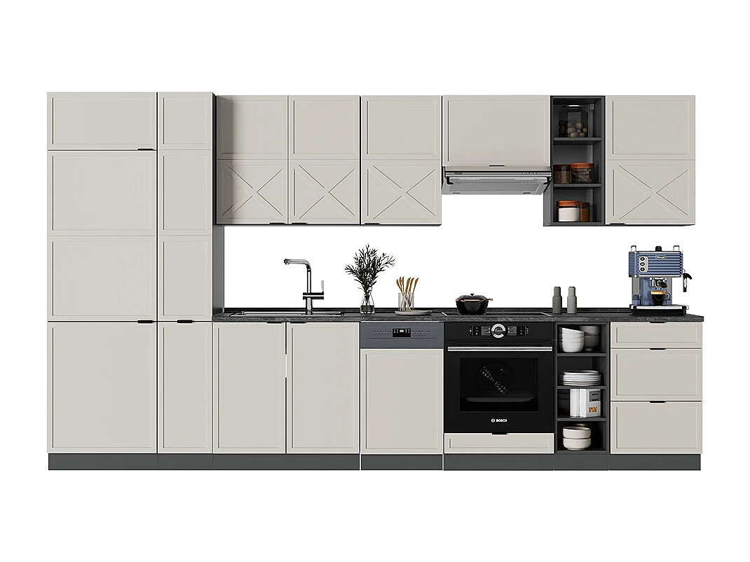 Cuisine grisbeige/anthracite 355x60x81.6 fame-line