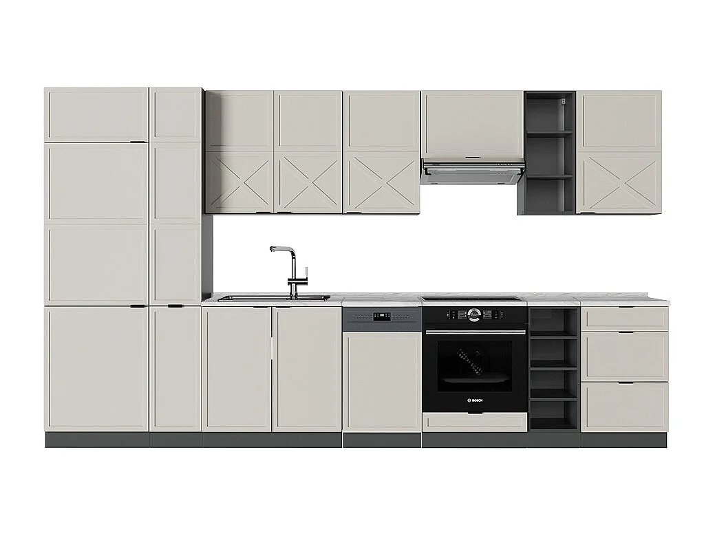 Pentry gråbeige/antracit 355x60x81.6 fame-line