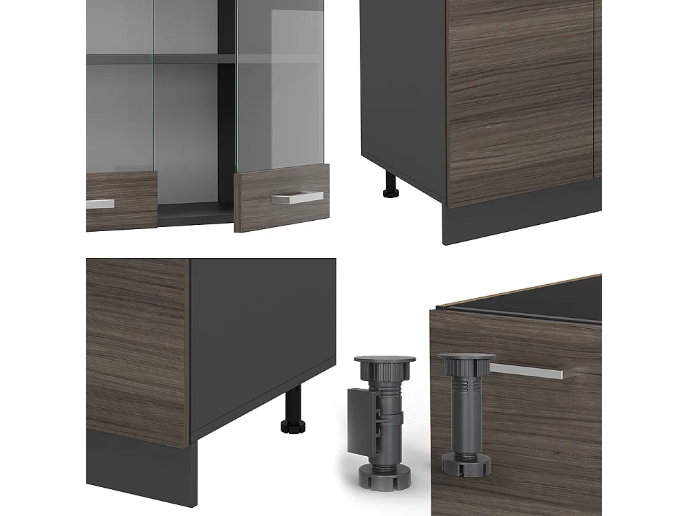 Cuisine gris noble/anthracite 300x46x81.6 r-line