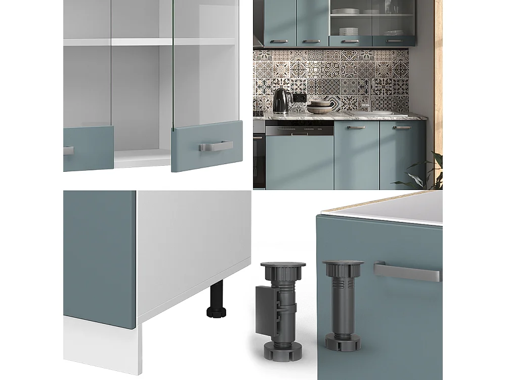 Cuisine bleu-gris/blanc 300x46x81.6 r-line