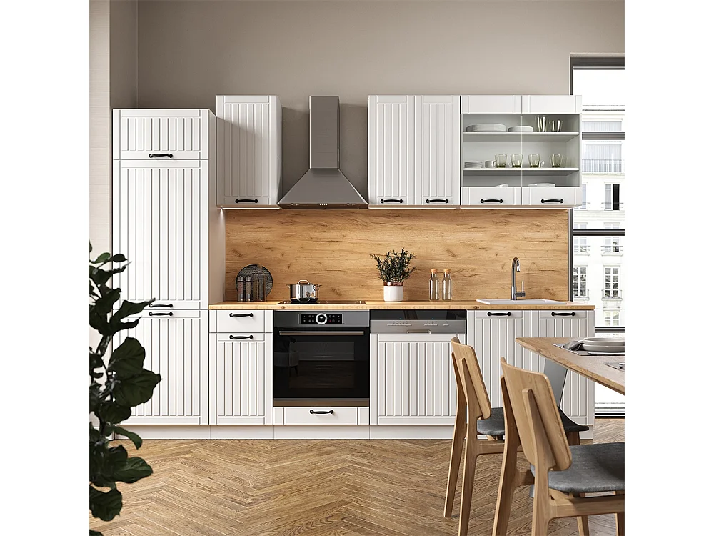 Cuisine blanc campagne/blanc 300x60x81.6 fame-line