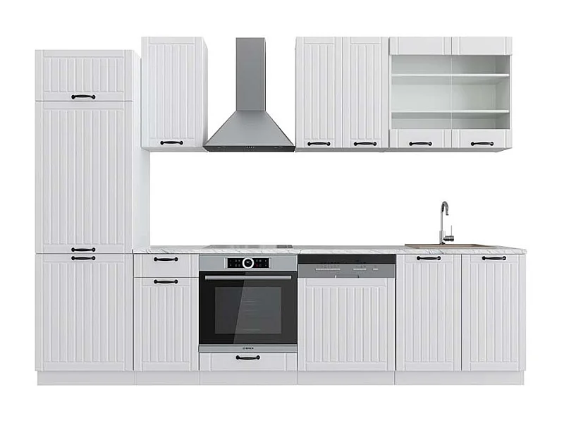 Cuisine blanc campagne/blanc 300x60x81.6 fame-line