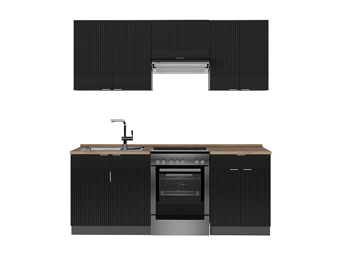 Pentry svarta ränder/antracit 200x60x81.6 fame-line