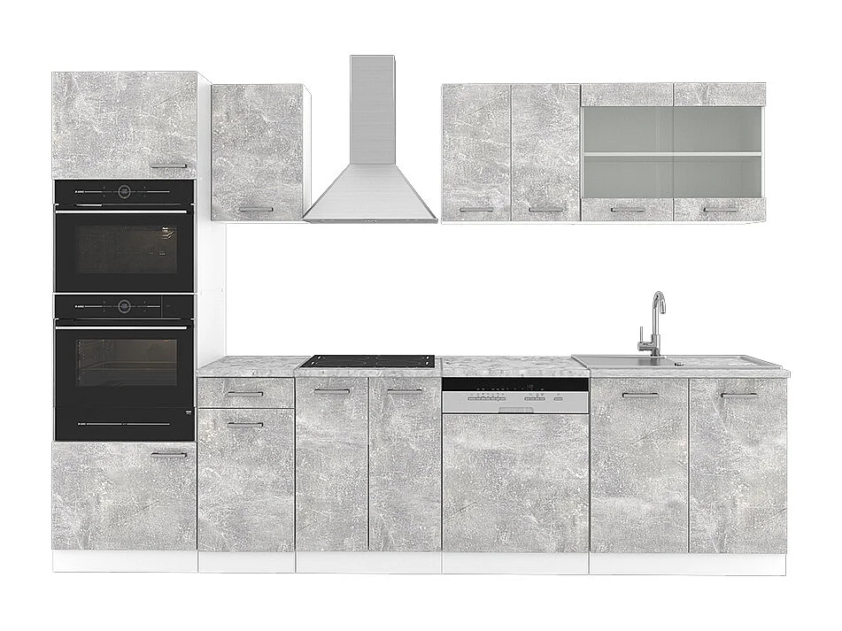 Cuisine béton 300x46x81.6 r-line