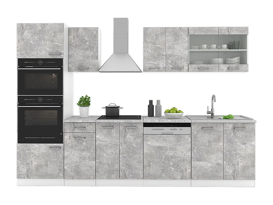 Cuisine béton 300x46x81.6 r-line