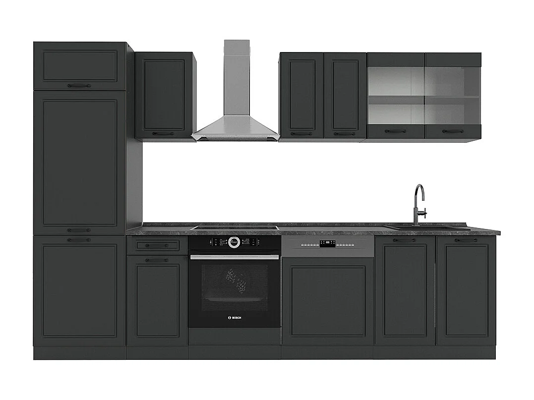 Cuisine anthracite maison de campagne/anthracite 300x60x81.6 r-line