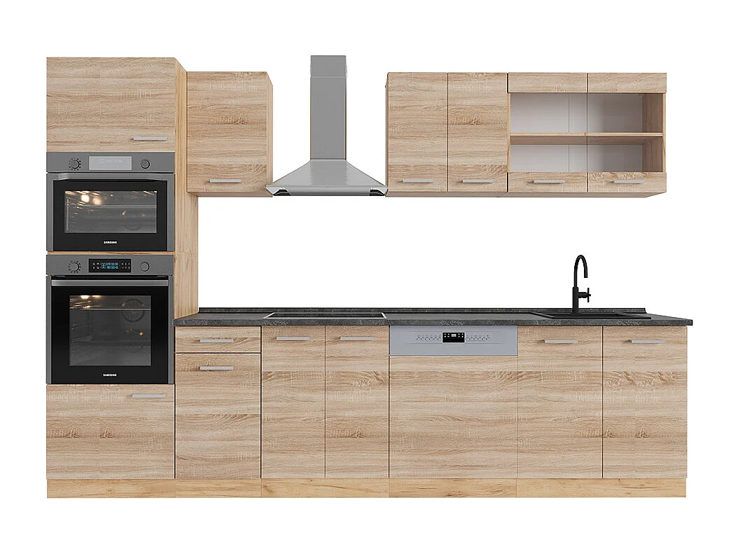 Køkkenrække sonoma/goldkraft eg 300x60x81.6 r-line
