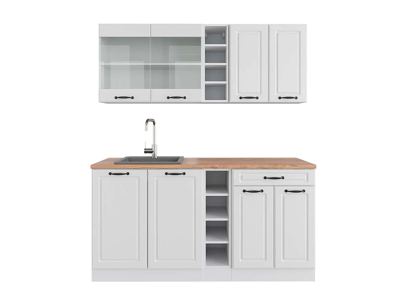 Cuisine blanc campagne/blanc 160x60x81.6 r-line