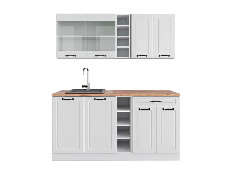 Cuisine blanc campagne/blanc 160x60x81.6 r-line