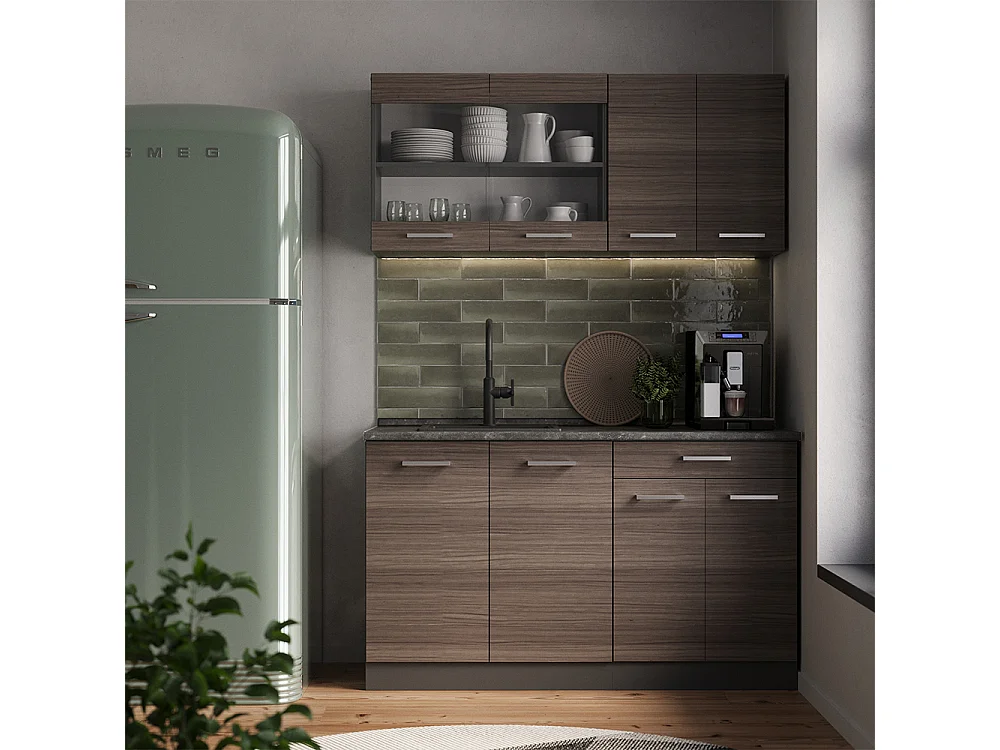 Enskilt kök ädelgrå/antracit 140x46x81.6 r-line