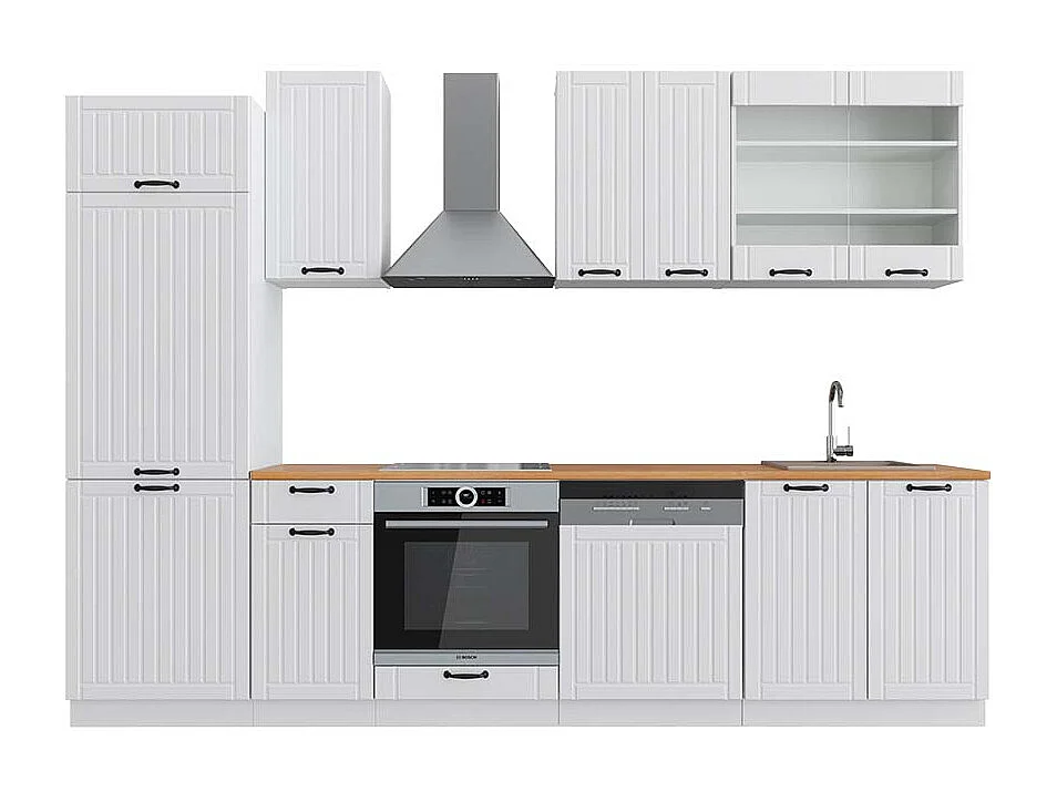Cuisine blanc campagne/blanc 300x60x81.6 fame-line