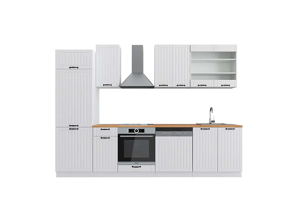Cucina componibile casa di campagna bianca/bianco 300x60x81.6 fame-line