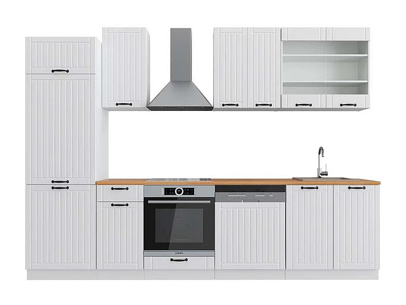Cuisine blanc campagne/blanc 300x60x81.6 fame-line