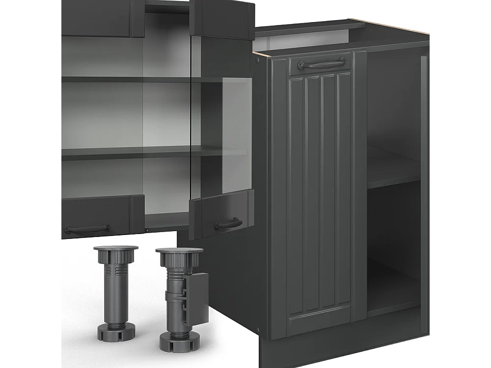 Cuisine gris foncé 300x46x81.6 fame-line