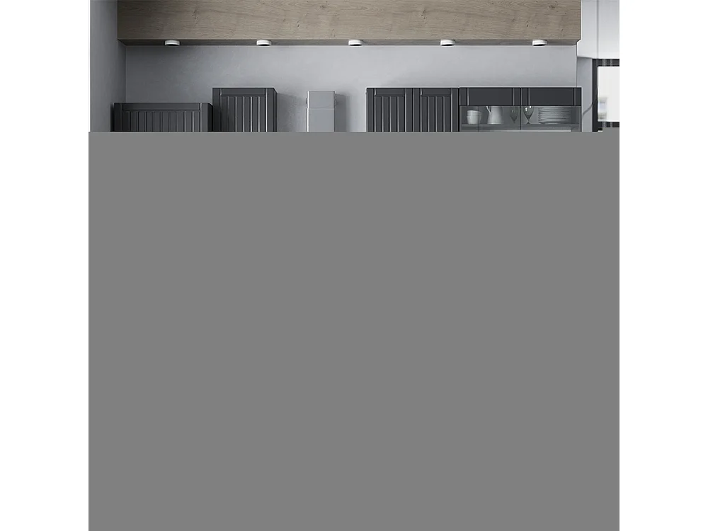 Cuisine gris foncé 300x60x81.6 fame-line