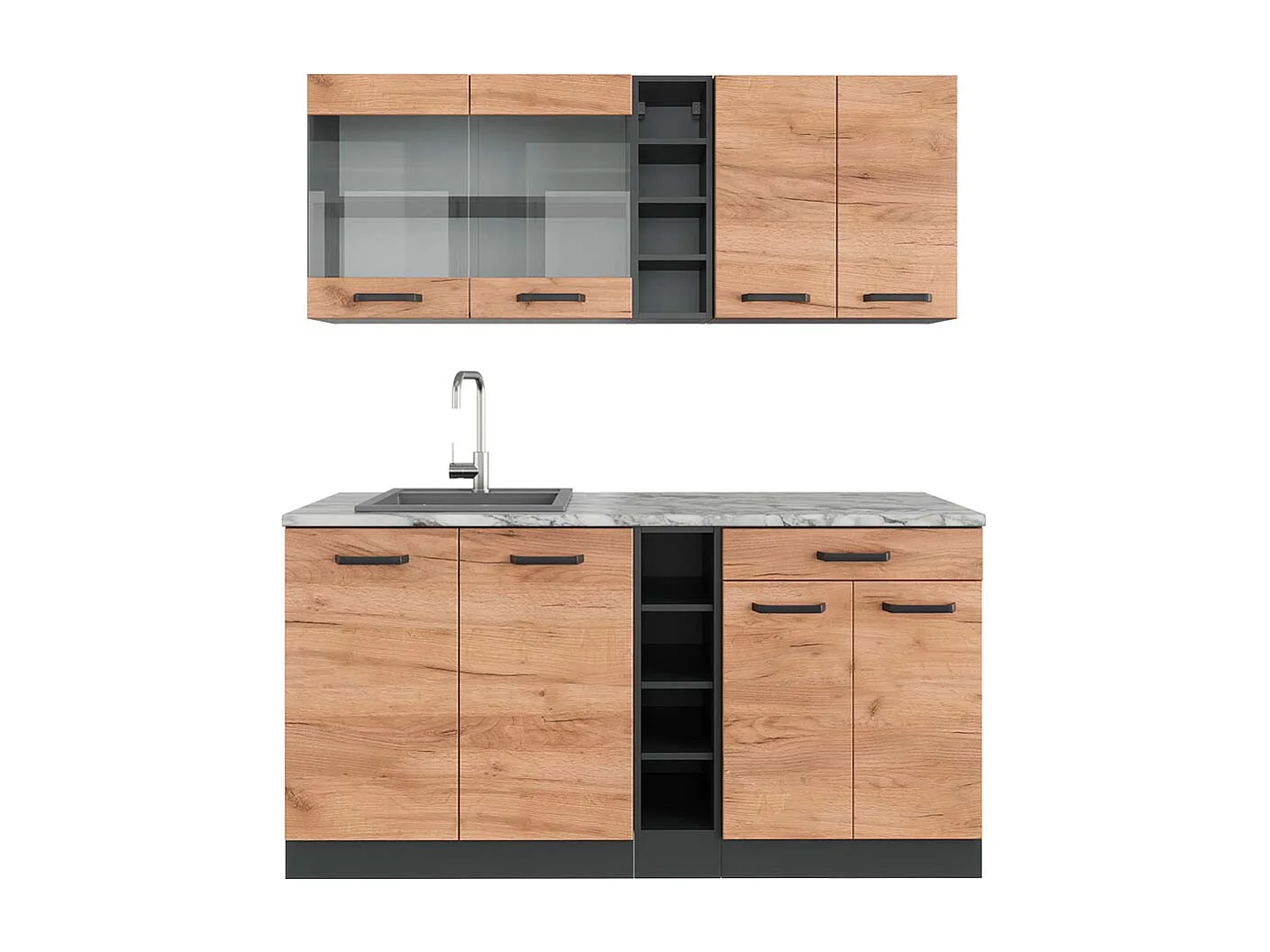 Cocina versátil oro power roble/antracita 160x60x81.6 r-line