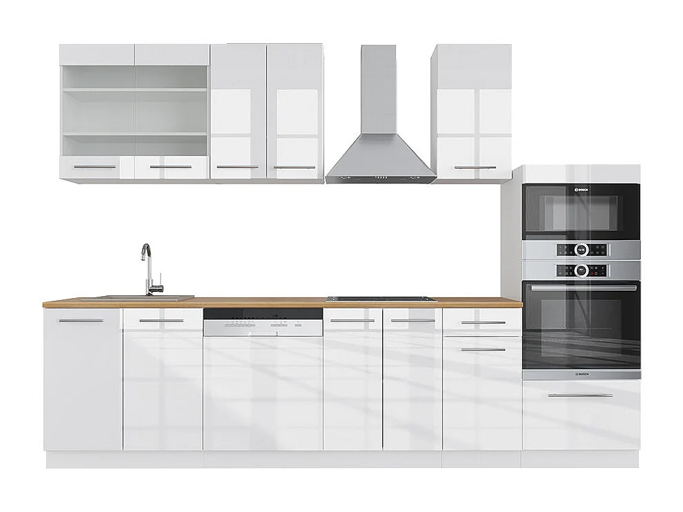 Cuisine blanc brillant/blanc 300x60x81.6 fame-line