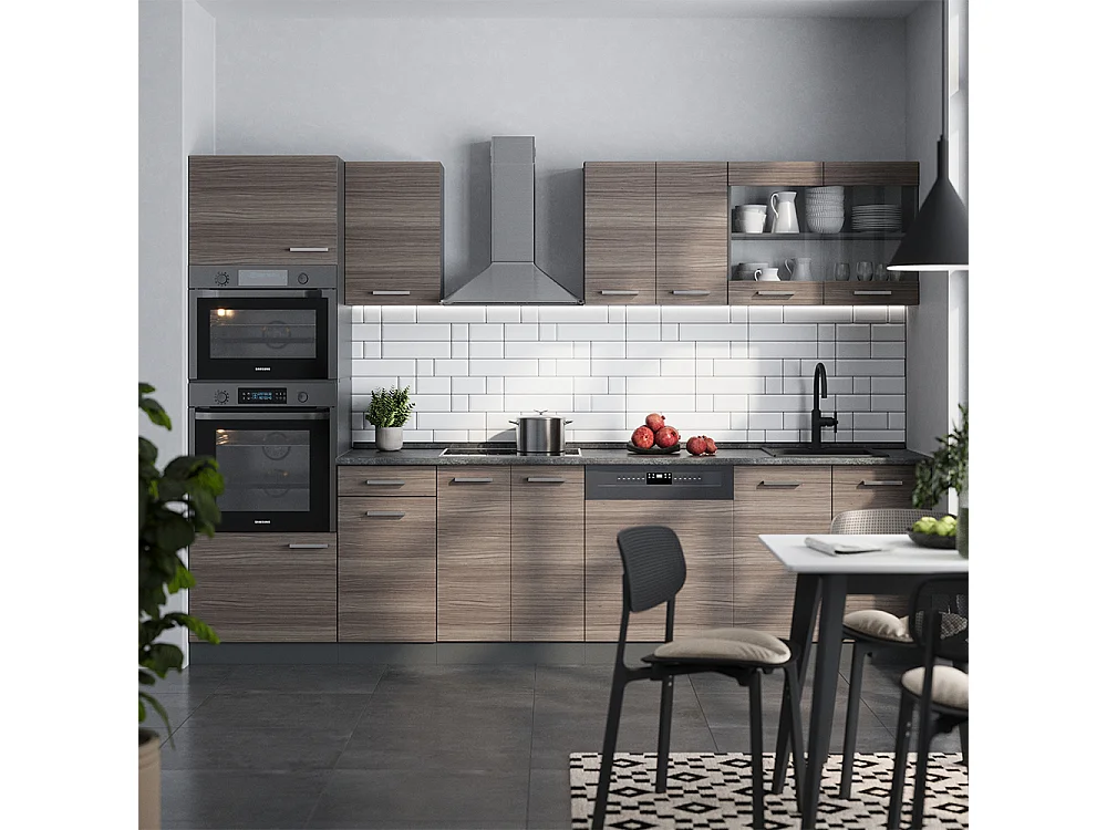 Cuisine gris noble/anthracite 300x60x81.6 r-line