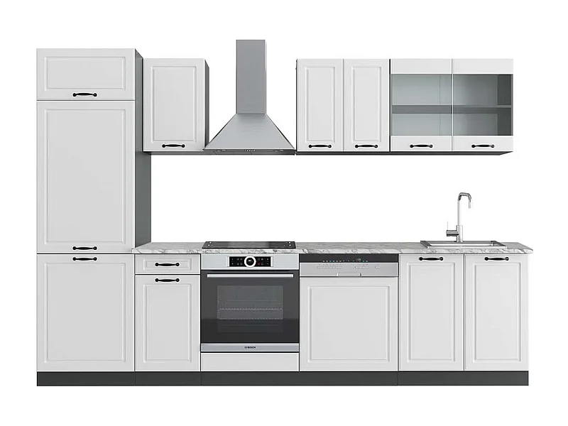 Aneks kuchenny biały dworek/antracyt 300x60x81.6 r-line