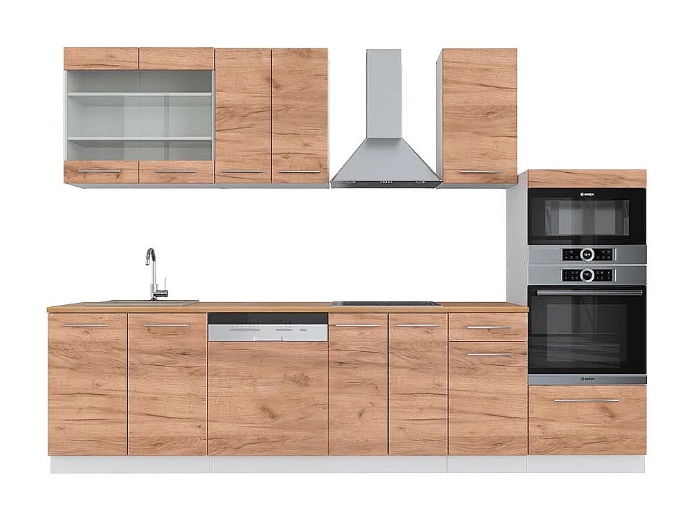 Cucina componibile quercia dorata/bianco 300x60x81.6 fame-line