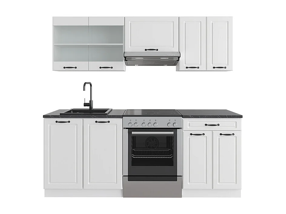 Mueble de cocina casa de campo blanca/blanca 200x60x81.6 r-line