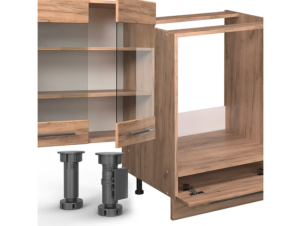 Mueble de cocina roble dorado 355x60x81.6 fame-line