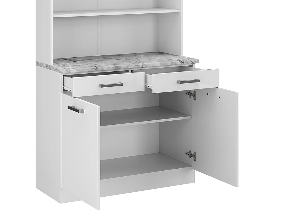 Bloco de cozinha branco alto brilho 100x60x81.6 r-line