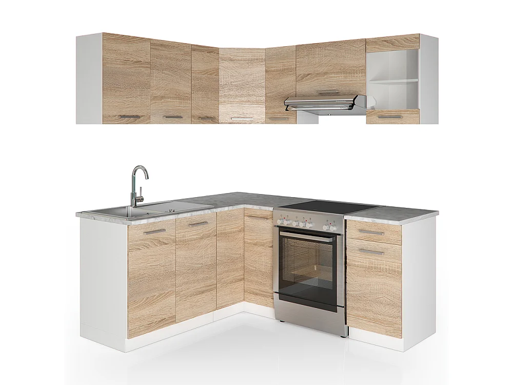 Cuisine dangle sonoma/blanc 190x60x81.6 rick