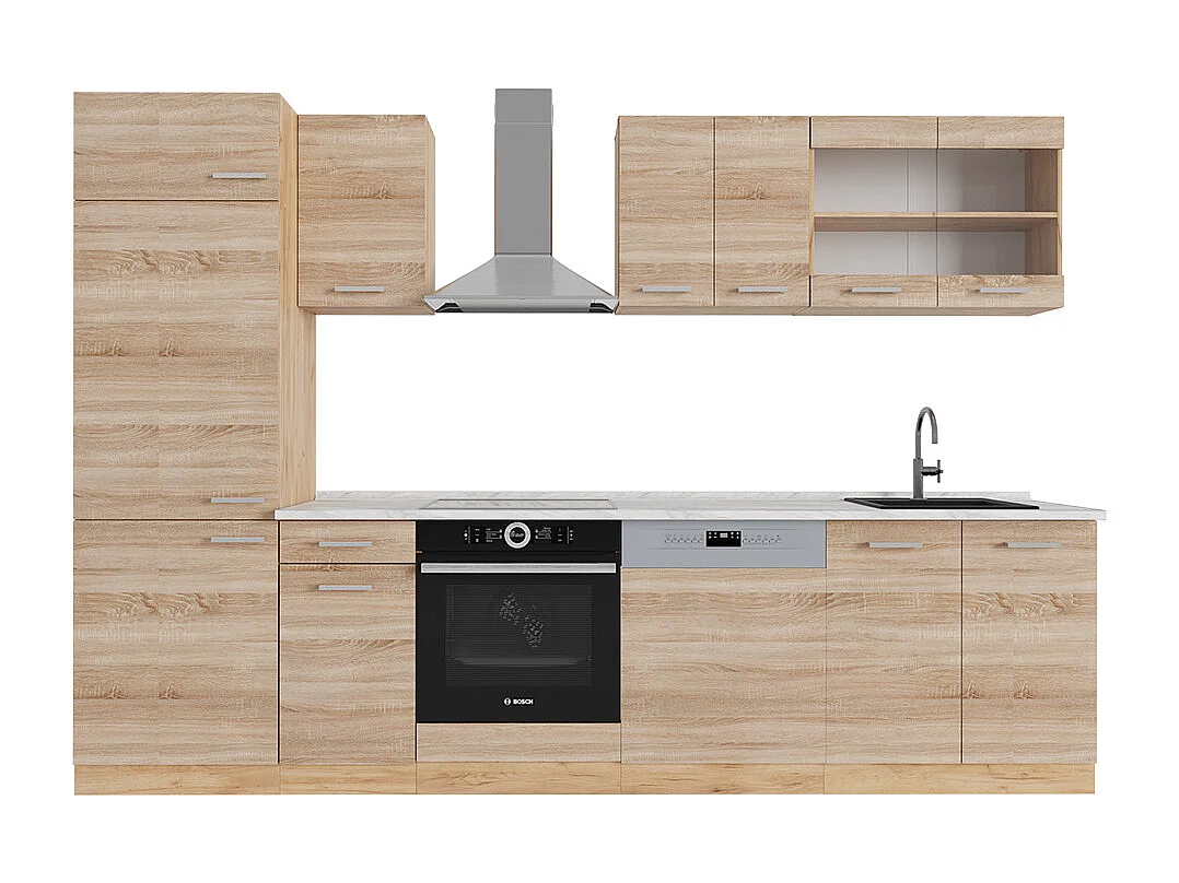 Cucina componibile rovere sonoma/goldkraft 300x60x81.6 r-line