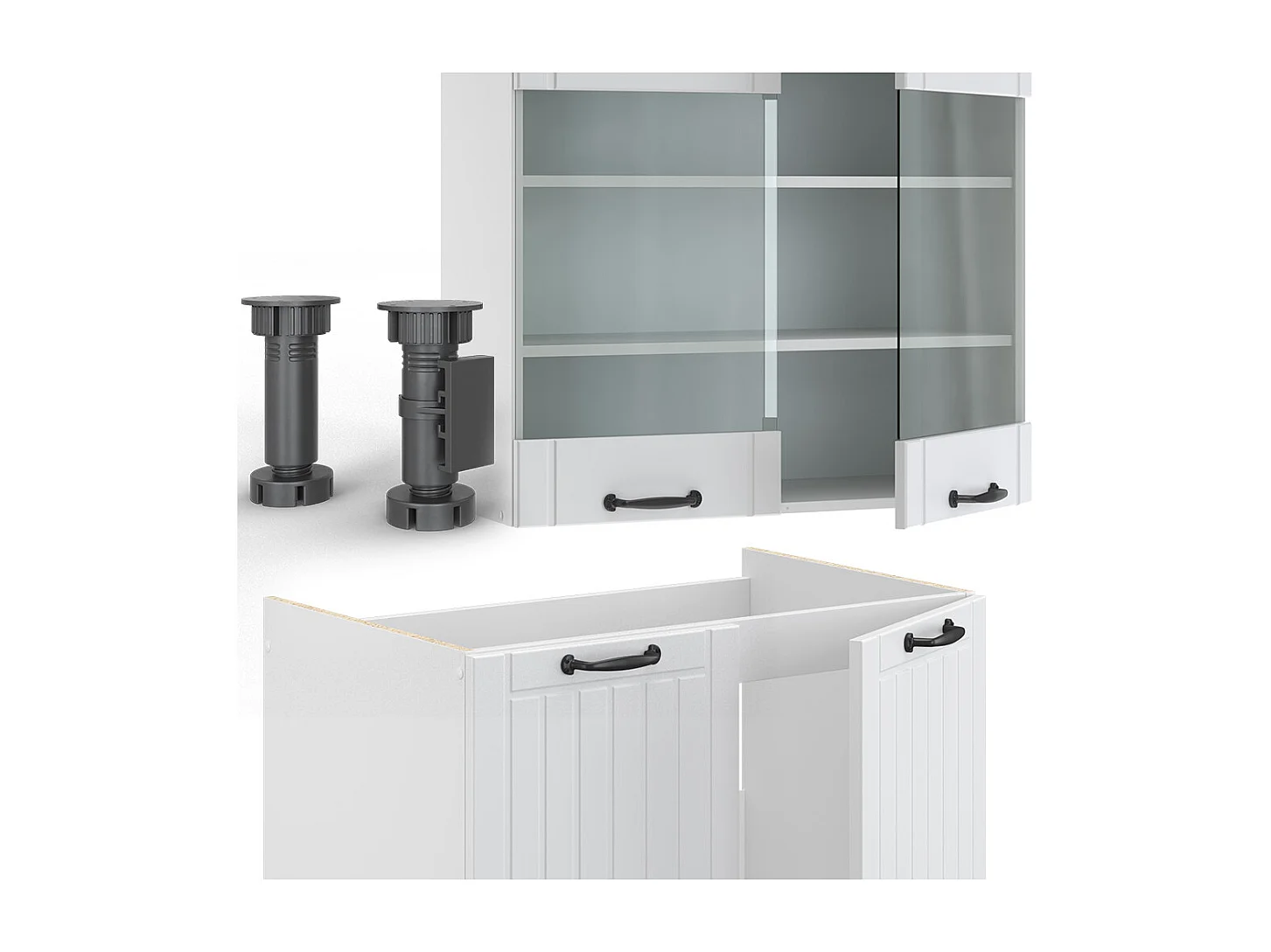 Cuisine blanc campagne/blanc 235x60x81.6 fame-line