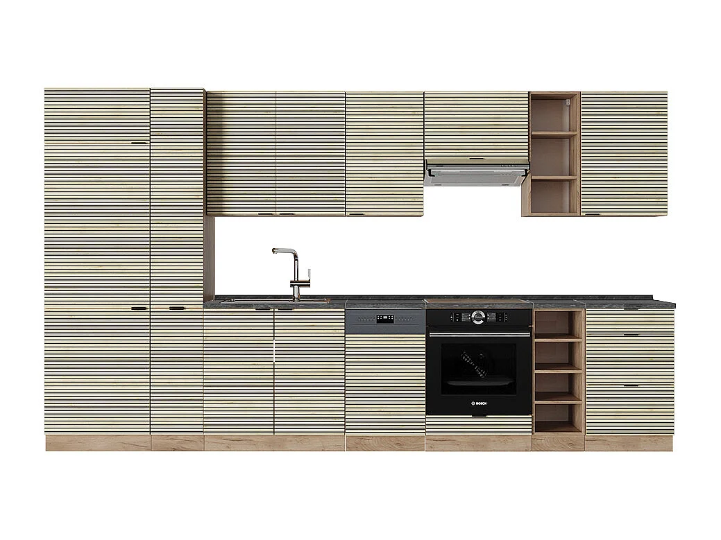 Mueble de cocina panel de roble/roble goldkraft 355x60x81.6 fame-line