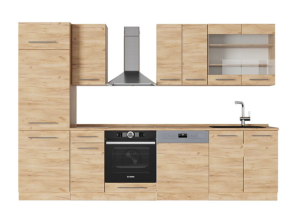 Cuisine chêne de force doré 300x60x81.6 fame-line