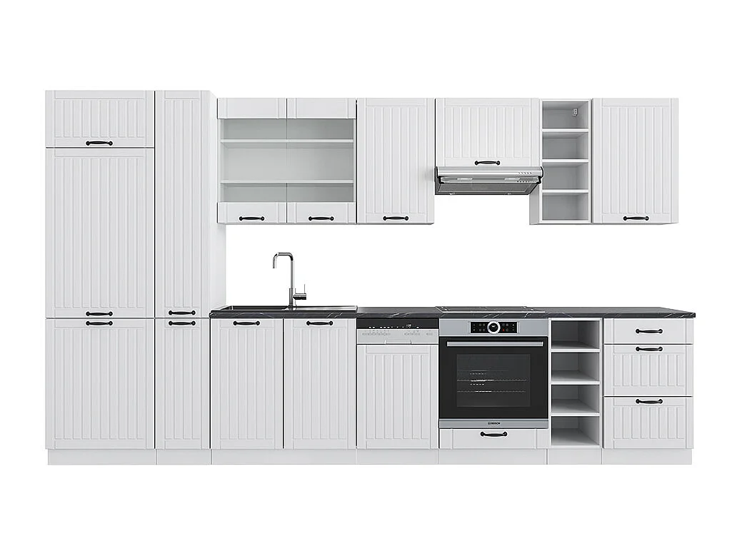 Cucina componibile casa di campagna bianca/bianco 355x46x81.6 fame-line