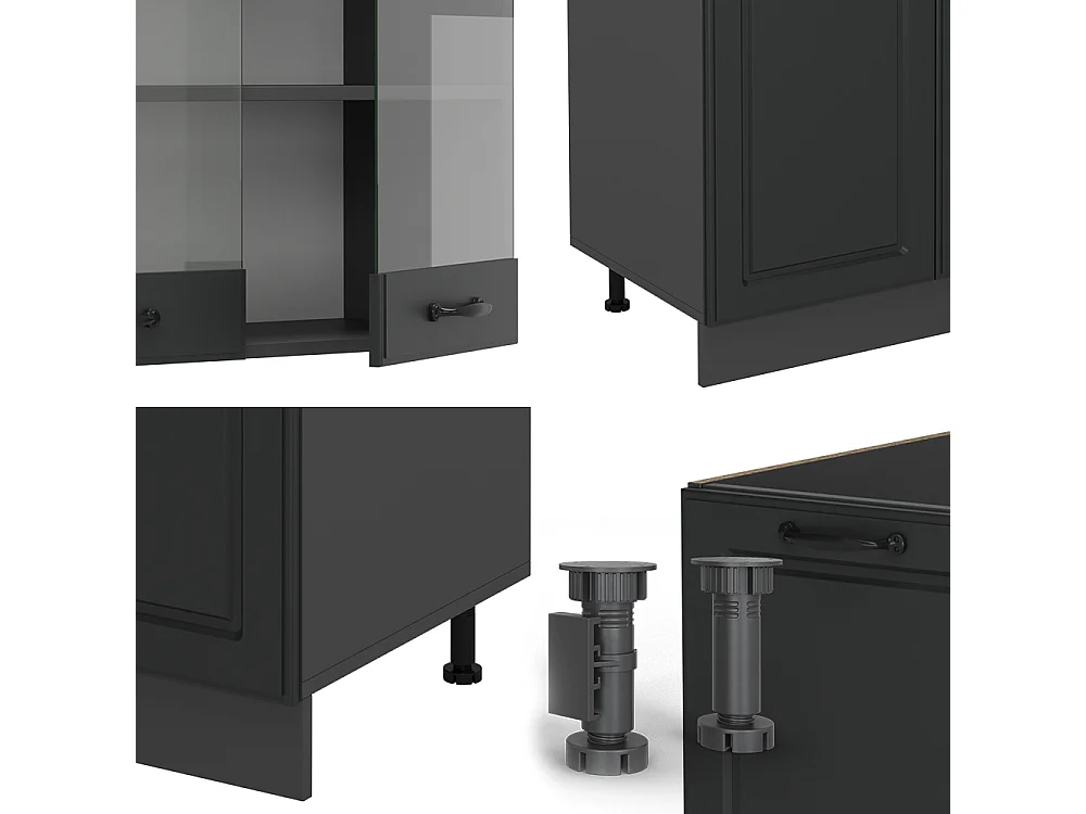 Cuisine anthracite maison de campagne/anthracite 300x46x81.6 r-line