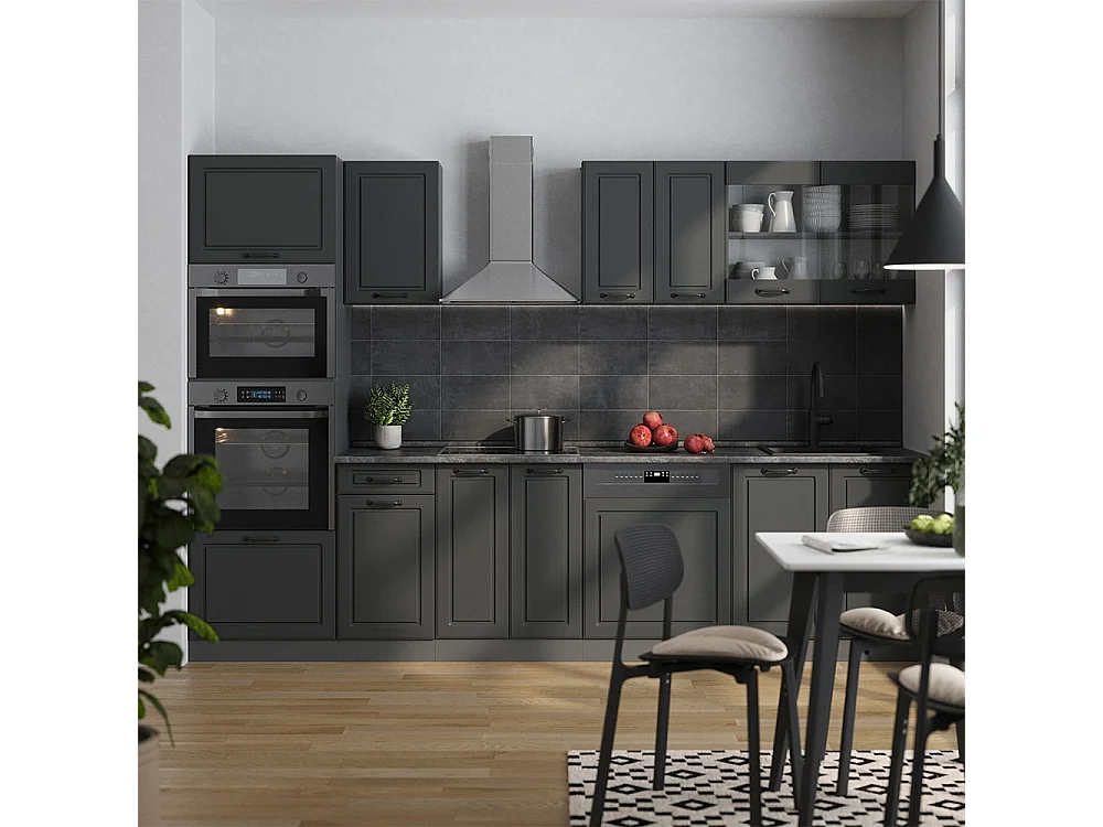 Cuisine anthracite maison de campagne/anthracite 300x46x81.6 r-line