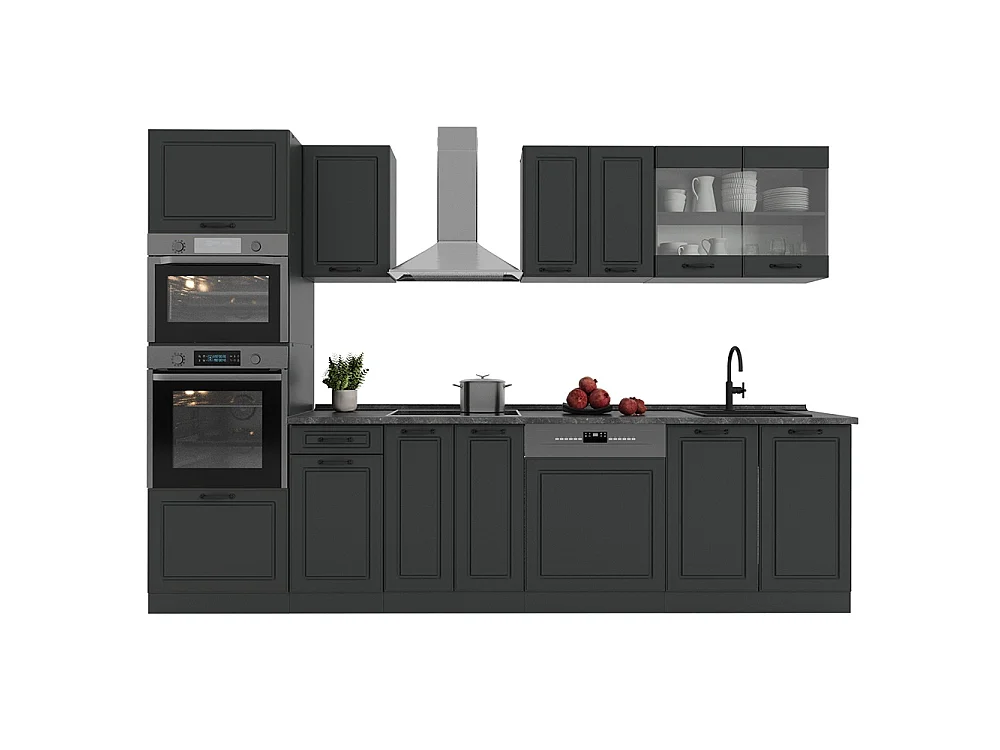 Cuisine anthracite maison de campagne/anthracite 300x46x81.6 r-line