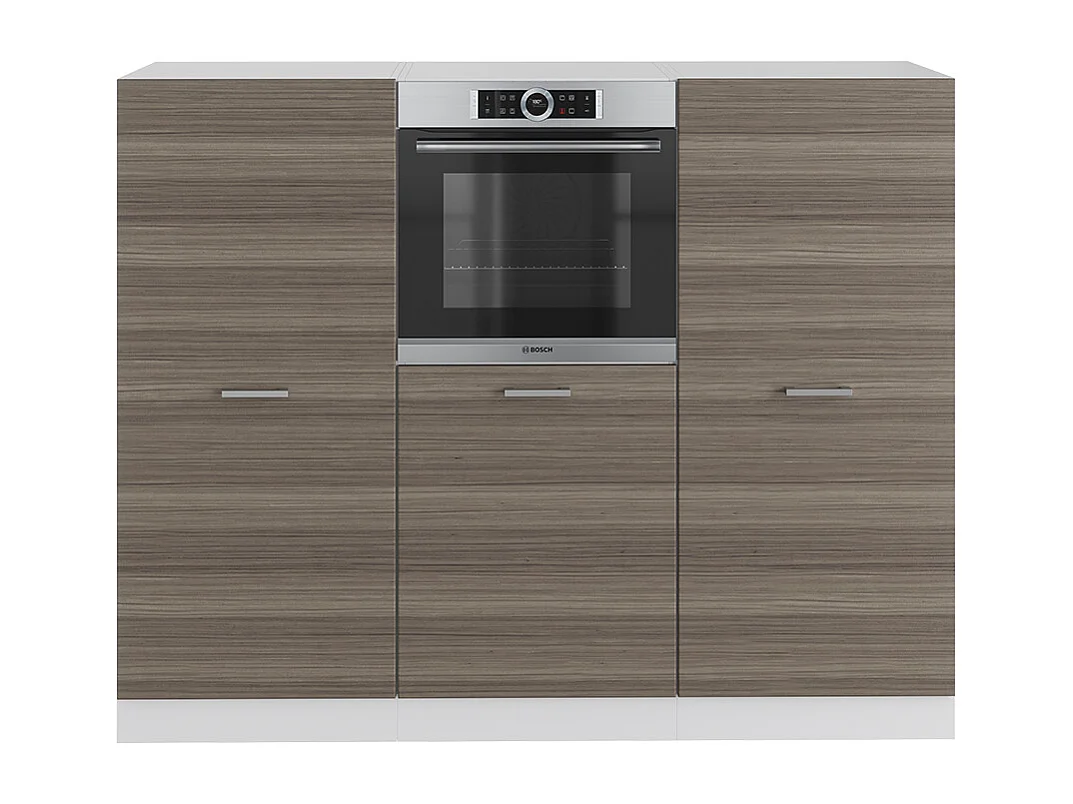 Bloc cuisine gris noble/blanc 180x46x81.6 r-line